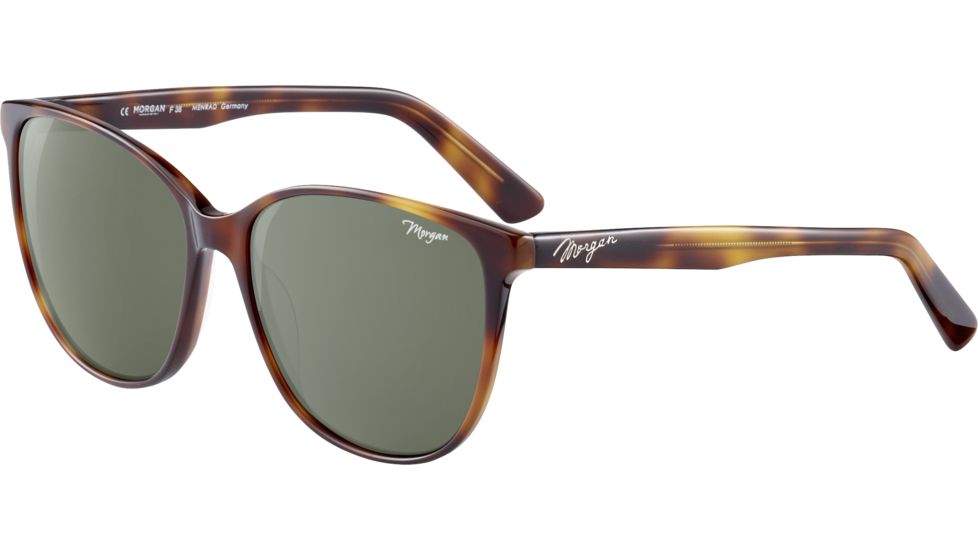 Morgan 207195 Sunglasses, Brown Havana Frame, Green Lens, 207195-6311