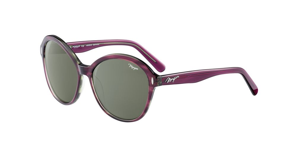 Morgan 207198 Sunglasses, Violet Frame, Green Lens, 207198-4312