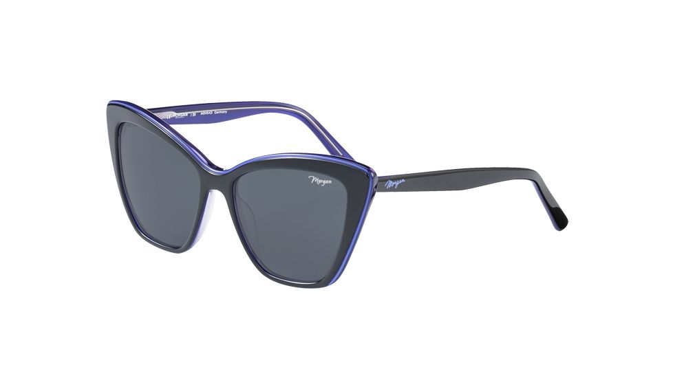 Morgan 207208 Single Vision Prescription Sunglasses, Black Violet Frame, 207208-4519SV