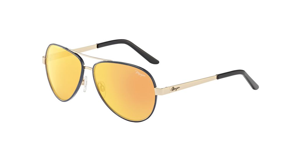 Morgan 207342 Bifocal Black Frame Brown W/ Yellow/Orange Mirror Lens