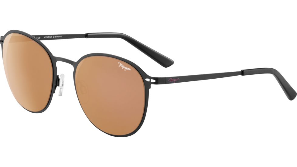 Morgan 207345 Sunglasses, Black Frame, Grey Brown Mirror Lens, 207345-6100