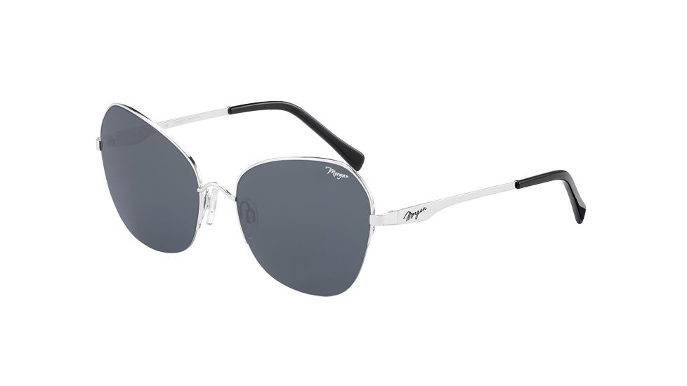 Morgan 207349 Single Vision Prescription Sunglasses, Rhodium Frame, 207349-1000SV