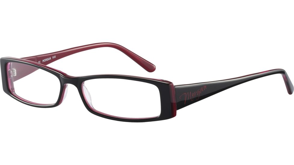 Morgan 201033 Bifocal Prescription Eyeglasses - Black Frame and Clear Lens 201033-8598BI