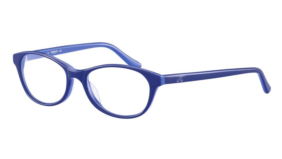 Morgan 201053 Progressive Prescription Eyeglasses - Blue Frame and Clear Lens 201053-6483PR
