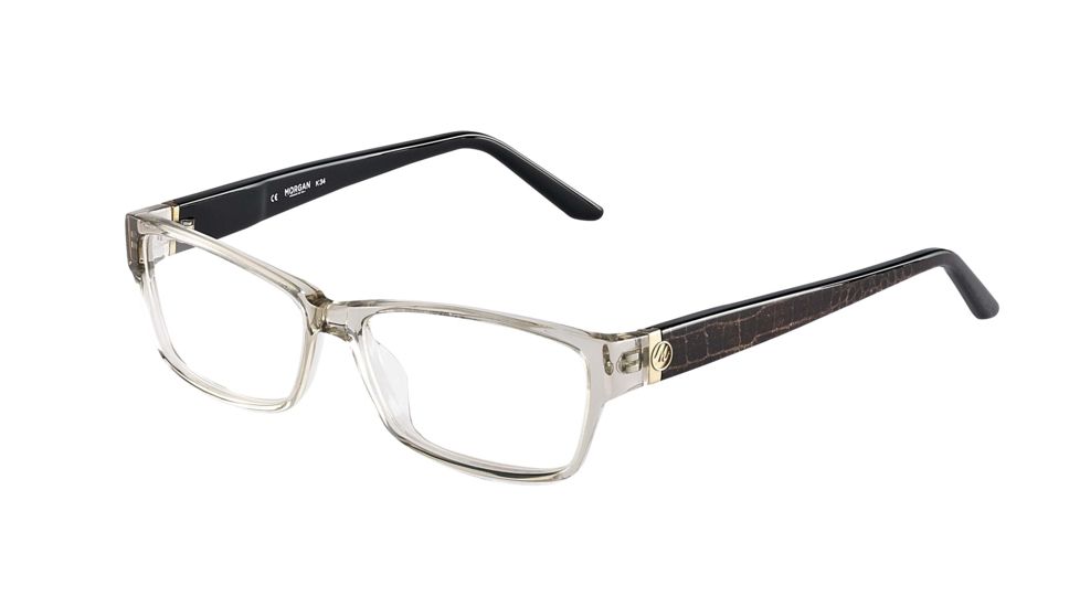 Morgan 201058 Single Vision Prescription Eyeglasses - Grey Frame and Clear Lens 201058-6381SV