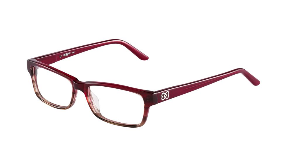 Morgan 201059 Single Vision Prescription Eyeglasses - Red Frame and Clear Lens 201059-6402SV