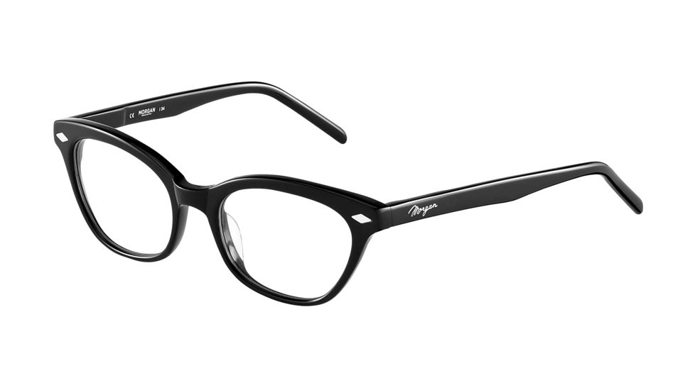 Morgan 201061 Single Vision Prescription Eyeglasses - Black Frame and Clear Lens 201061-8840SV