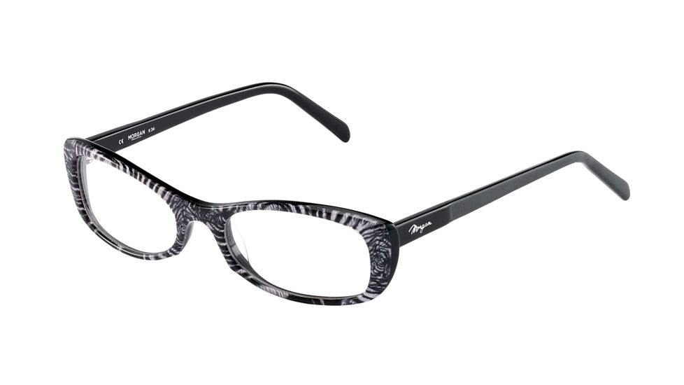 Morgan 201066 Bifocal Prescription Eyeglasses - Black Frame and Clear Lens 201066-6440BI