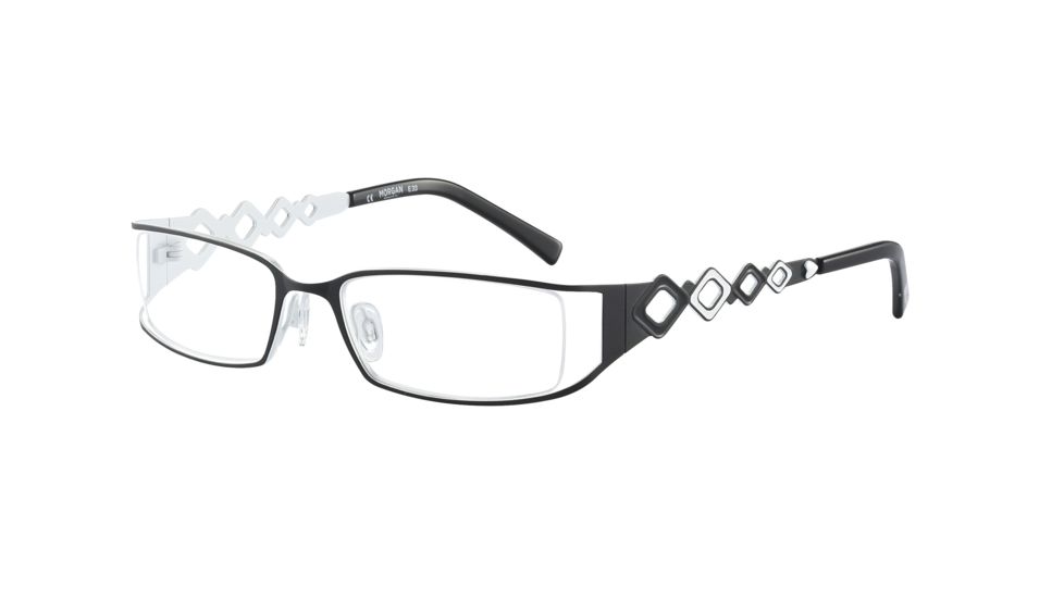 Morgan 203087 Bifocal Prescription Eyeglasses - Black Frame and Clear Lens 203087-384BI