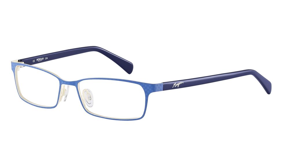 Morgan 203124 Bifocal Prescription Eyeglasses - Blue Frame and Clear Lens 203124-430BI