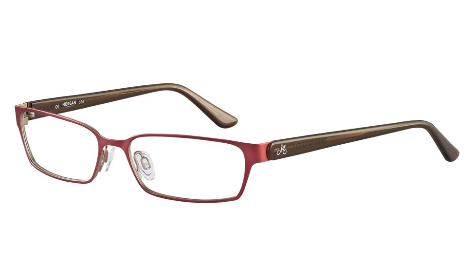 Morgan 203125 Bifocal Prescription Eyeglasses - Red Frame and Clear Lens 203125-431BI