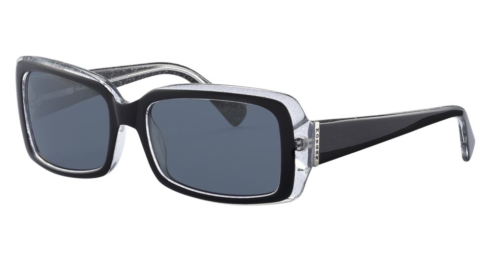 Morgan 207132 Single Vision Prescription Sunglasses - Black Frame and Grey Lens 207132-6240SV