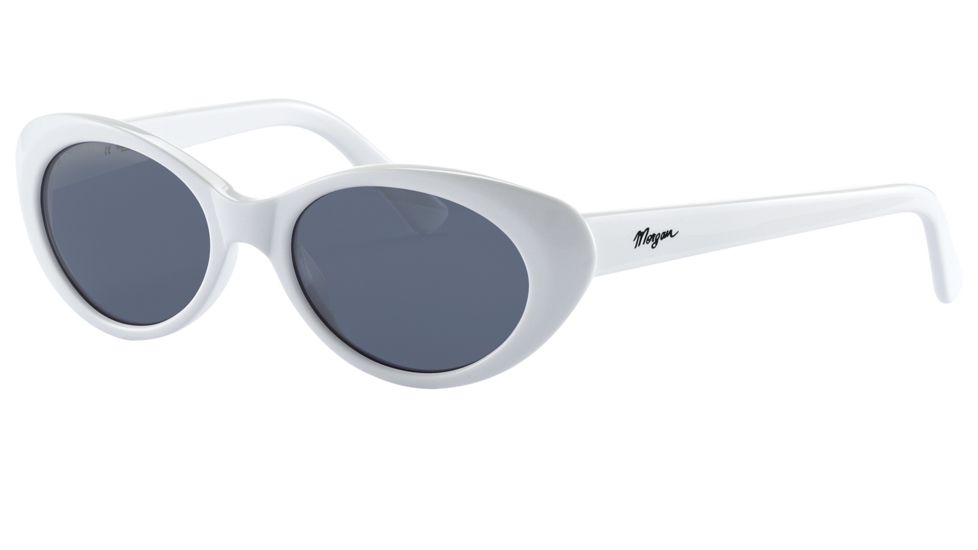 Morgan 207137 Single Vision Prescription Sunglasses - White Frame and Grey Lens 207137-6072SV