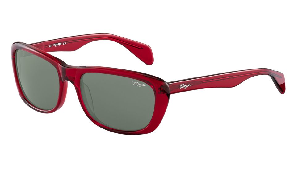 Morgan No. 207141 Sunglasses - Red Frame and Grey Green Lens 207141-6500