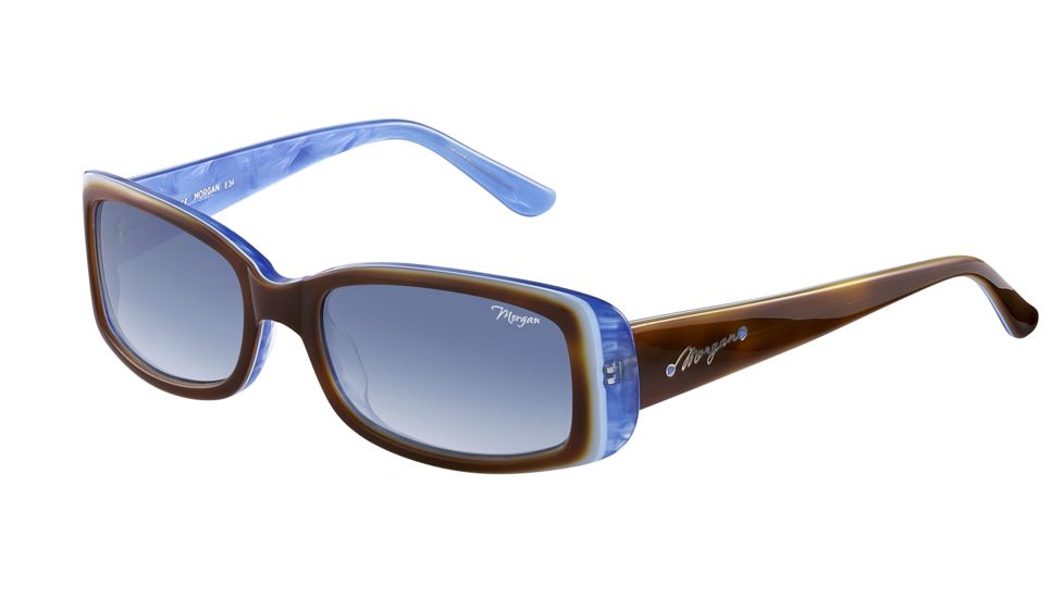 Morgan 207152 Single Vision Prescription Sunglasses - Brown Frame and Blue Gradient Lens 207152-6506SV