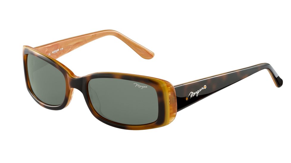 Morgan 207152 Single Vision Prescription Sunglasses - Brown Frame and Grey Green Lens 207152-6507SV