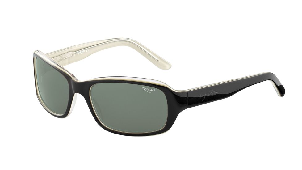 Morgan 207153 Progressive Prescription Sunglasses - Black Frame and Grey Green Lens 207153-8636PR