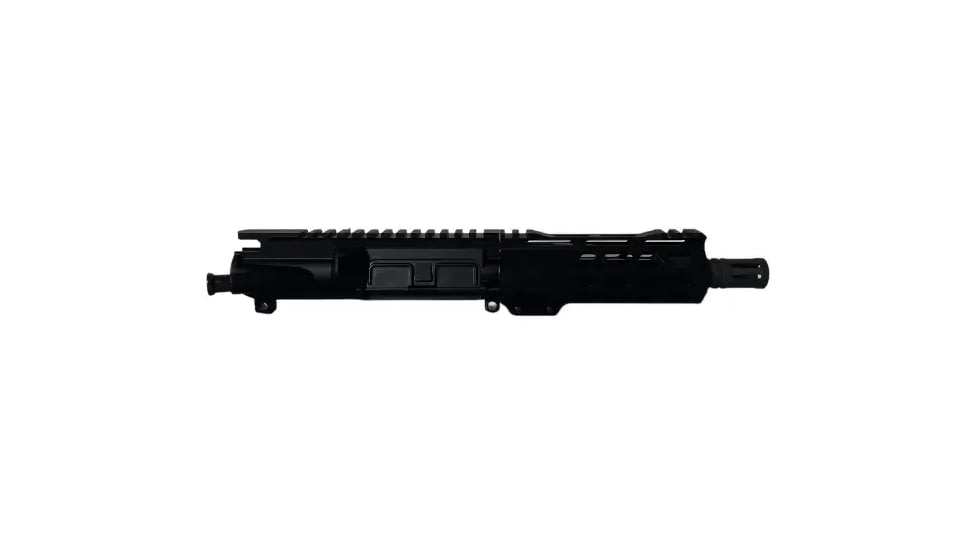 Moriarti AR-15 300 Blackout 6in Modular Pistol Upper Assembly, Hybrid M-LOK, 1-7 Twist, 5/8x24, A2 Flash Hider, Nitride, Black, MAR-300-6-A2