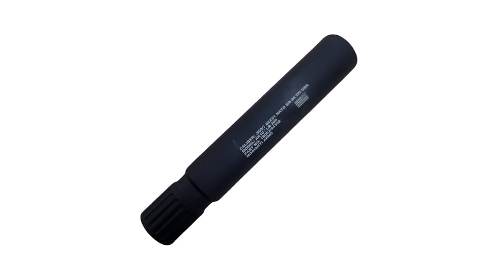 Moriarti AR-15/AR-10 Gen2 Thread-On Fake Suppressor, 7in, 5/8x24 Thread, Nitride Black, MA10-7-G2
