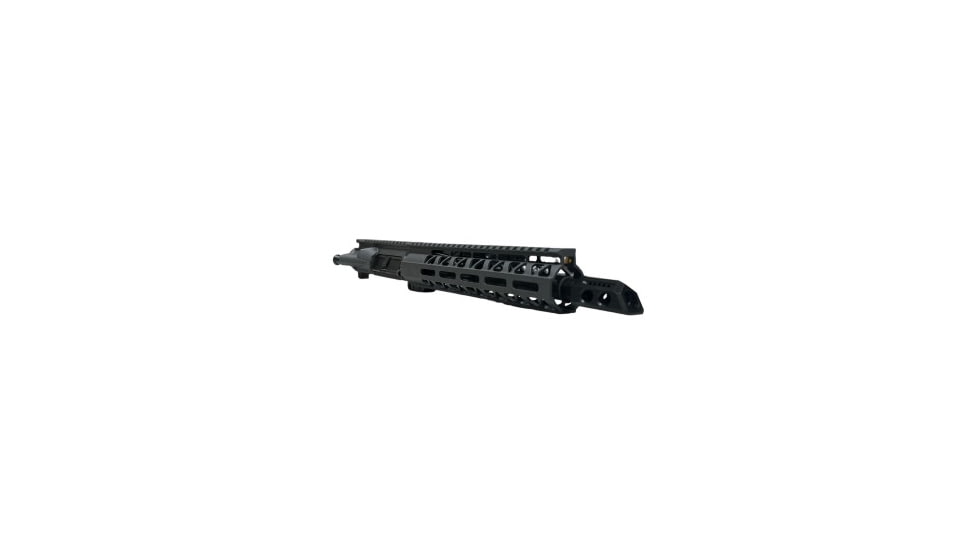 OpticsPlanet Exclusive Moriarti AR-15 Upper Receiver, 300 Blackout, 10.5in, Pistol Length, Medium Profile, M-LOK, 1-7 Twist, 5/8x24 Thread, Diamond Cut Free-Float Handguard, Slanted Muzzle Brake, Sniper Grey, MAR-10-300-PENTA
