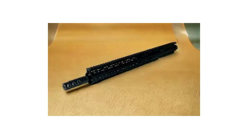 Moriarti Complete Upper Receiver, AR-15, .300 AAC Blackout, 16 inch Barrel, Medium Profile, Pistol Length, 1x7 Twist, 5/8X24 Thread, M-LOK Handguard, Triport, Hardcoat Anodized, Black, MAR-300-16-15-TRI