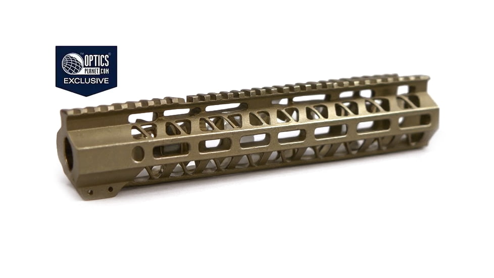 Moriarti OpticsPlanet Exclusive AR-15 15in MLOK Rail, Free-Float, Diamond Cut, FDE Cerakote, MAR-15-15-RL-FDE