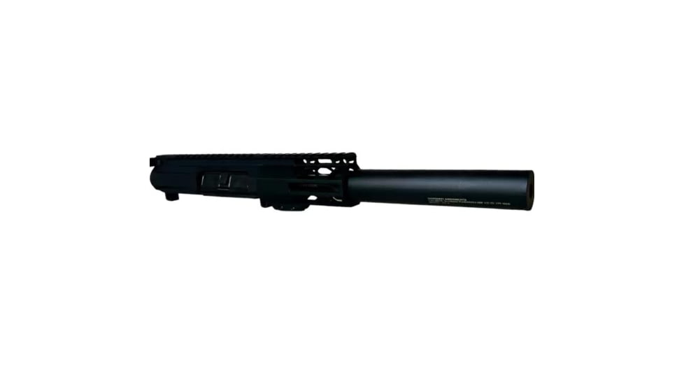 Moriarti OpticsPlanet Exclusive Pistol Upper Receiver, AR-9mm, 4.5in,Straight, 1-10 Twist, 1/2x36, 4in Diamond Cut MLOK Slim Profile, Black, MAR-9MM-4-7-SLICK