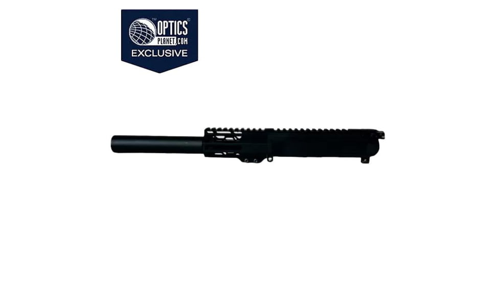 Moriarti OpticsPlanet Exclusive Pistol Upper Receiver, AR-9mm, 4.5in,Straight, 1-10 Twist, 1/2x36, 4in Diamond Cut MLOK Slim Profile, Black, MAR-9MM-4-7-SLICK