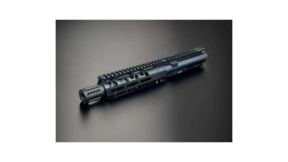 Moriarti Upper Receiver Stripped, AR-15, .300 Blackout, 10.5 inch Barrel, Medium Profile, Pistol Length, 1x7 Twist, 5/8X24 Thread, M-LOK Handguard, Mini Shroud, Hardcoat Anodized, Black, MAR-300-10-SHRD