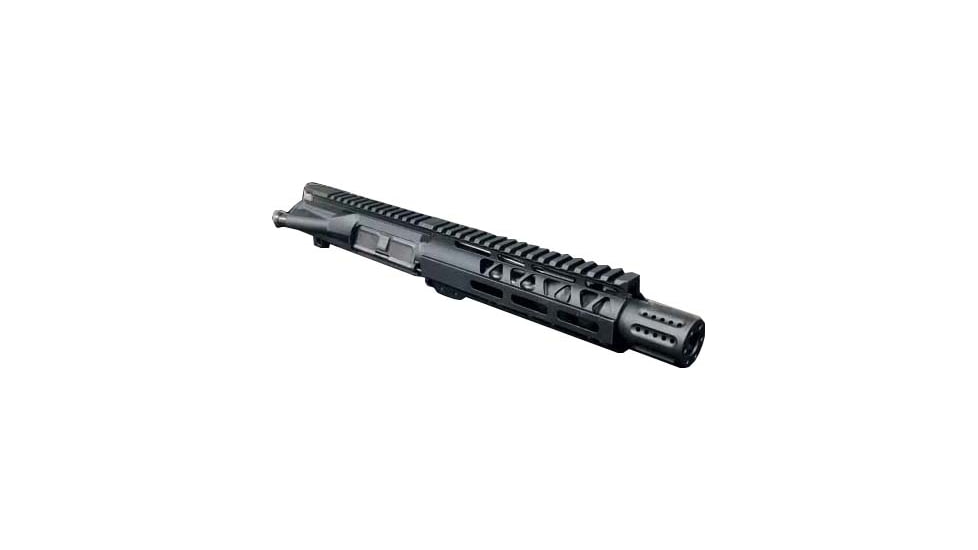 Moriarti Upper Receiver Stripped, AR-15, .300 Blackout, 10.5 inch Barrel, Medium Profile, Pistol Length, 1x7 Twist, 5/8X24 Thread, M-LOK Handguard, Mini Shroud, Hardcoat Anodized, Black, MAR-300-10-SHRD