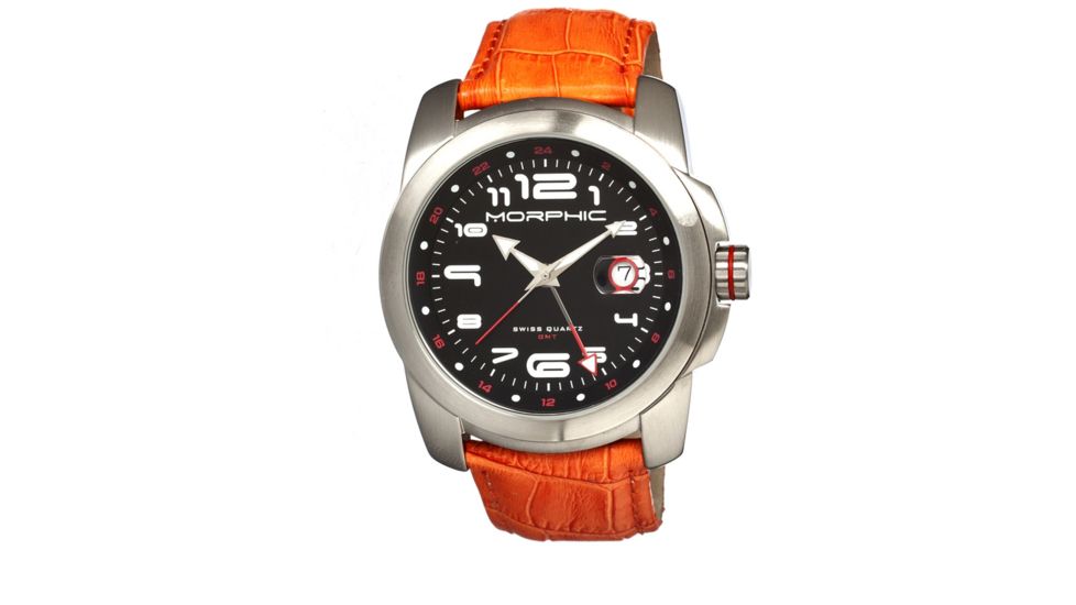 Morphic M14 Series Mens Watch, Black-Silver-Orange MPH1403