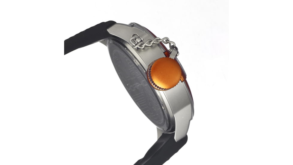 Morphic M24 Series Watch,Black Silicone Band, Orange Bezel,Black Analog Dial,Strap Buckle MPH2404