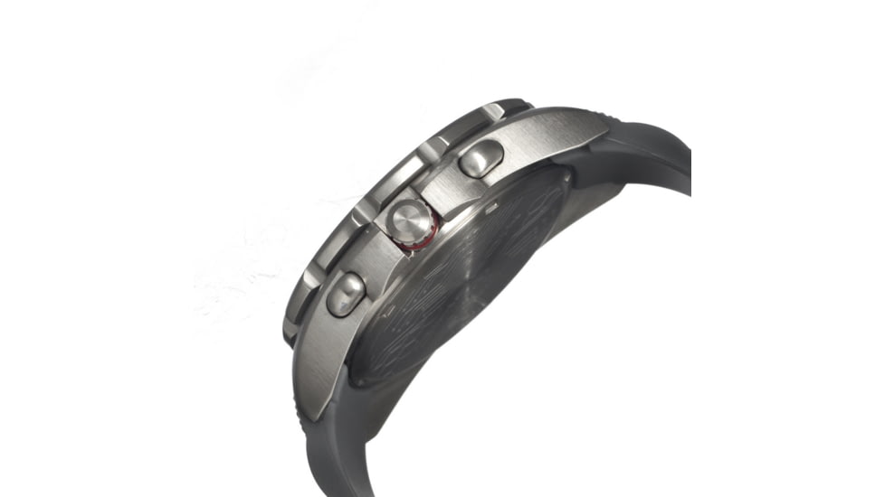 Morphic M25 Series Watch,Grey Silicone Band,Red Hand,Silver Bezel,Grey Analog Dial,Fold Over Push Button Deployment MPH2503