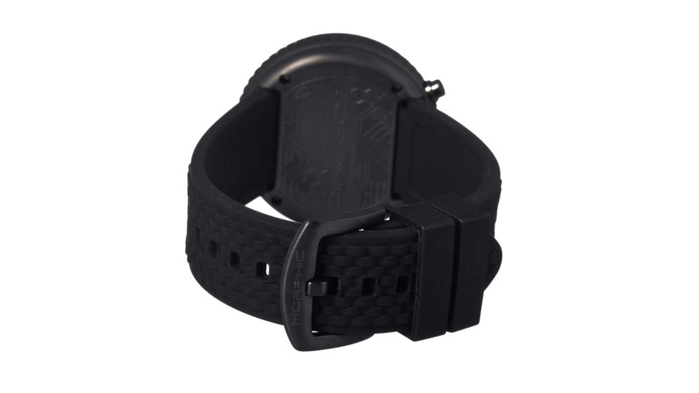 Morphic M29 Series Watch,Black Silicone Band,Red Hand,Black Bezel,Black Analog Dial,Strap Buckle MPH2904