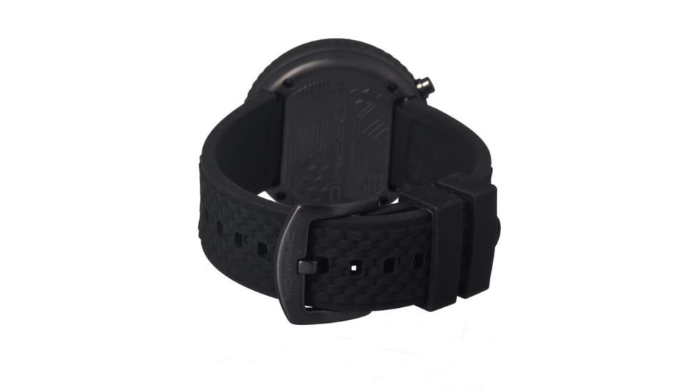 Morphic M29 Series Watch,Black Silicone Band,Red Hand,Black Bezel,Grey Analog Dial,Strap Buckle MPH2905