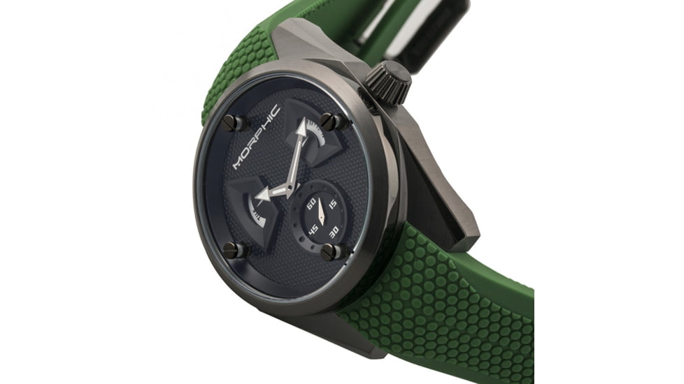 Morphic M34 Series Watch w/ Day/Date - Mens, Black/Green, One Size, MPH3408