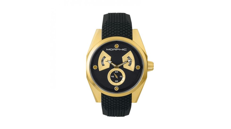 Morphic M34 Series Watch w/ Day/Date - Mens, Gold/Black, One Size, MPH3406