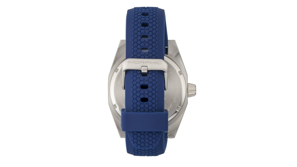 Morphic M34 Series Watch w/ Day/Date - Mens, Silver/Blue, One Size, MPH3409