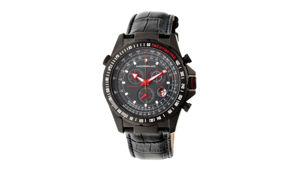 Morphic 3607 M36 Series Mens Watch, 44mm, Black Strap, Oynx Dial MPH3607