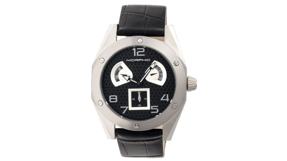 Morphic M42 Series Men's Watches, Silver Case, Black Dial MPH4202