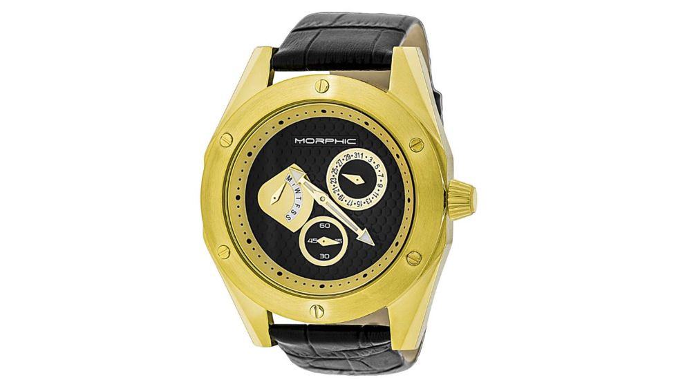 Morphic M46 Series Men's Watches, Gold Case, Black Dial MPH4606