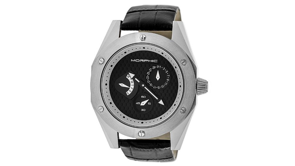 Morphic M46 Series Men's Watches, Silver Case, Black Dial MPH4602