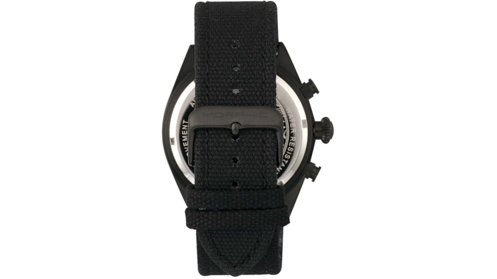 Morphic M53 Series Chronograph Fiber-Weaved Leather-Band Watch w/Date, Black, One Size, MPH5305