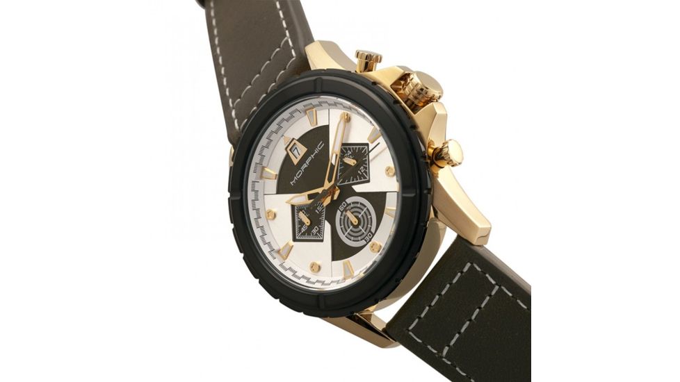 Morphic M57 Series Mens Watch, Silver / Olive MPH5704
