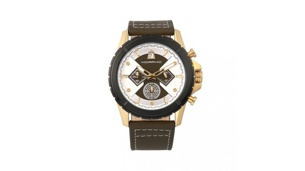 Morphic M57 Series Mens Watch, Silver / Olive MPH5704