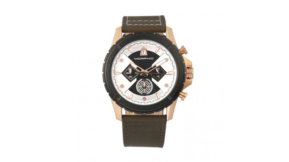 Morphic M57 Series Mens Watch, Silver / Olive MPH5706