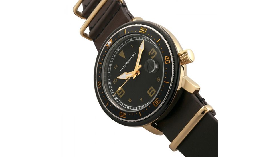 Morphic M58 Series Mens Watch, Black / Dark Brown MPH5804