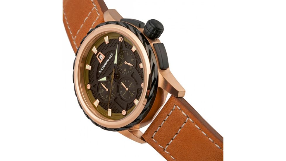 Morphic M61 Series Mens Watch, Black / Tan MPH6104