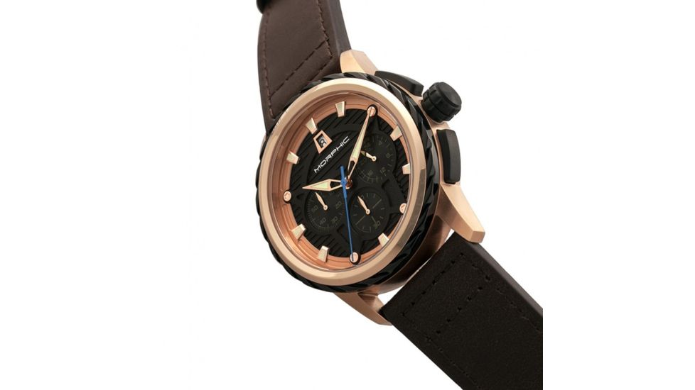Morphic M61 Series Mens Watch, Black / Dark Brown MPH6105