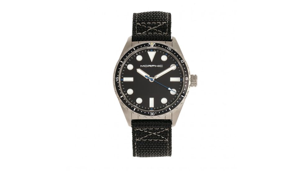 Morphic M69 Series Canvas-Band Watch, Silver/Black, One Size, MPH6902